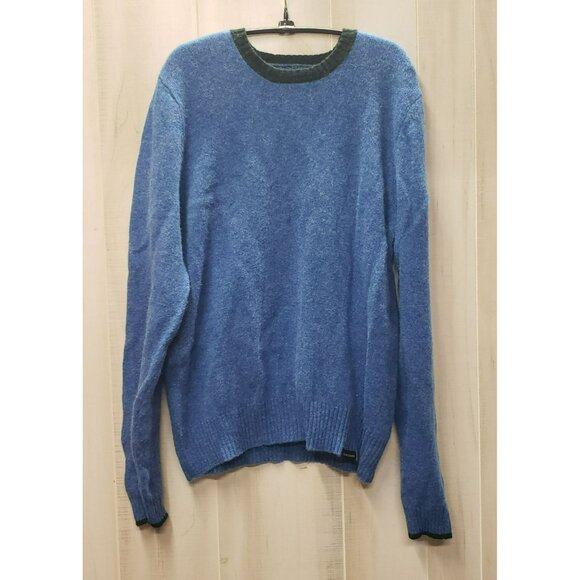 Abercrombie & Fitch 100% Wool Shetland Sweater Blue, Mens XL, Crew Neck NO HOLES - Picture 1 of 6